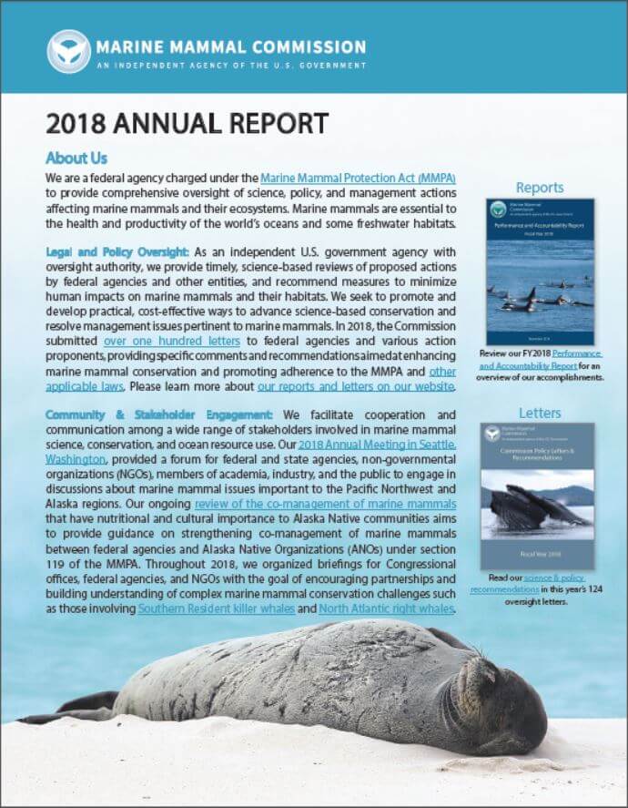 Annual Reports - Marine Mammal Commission